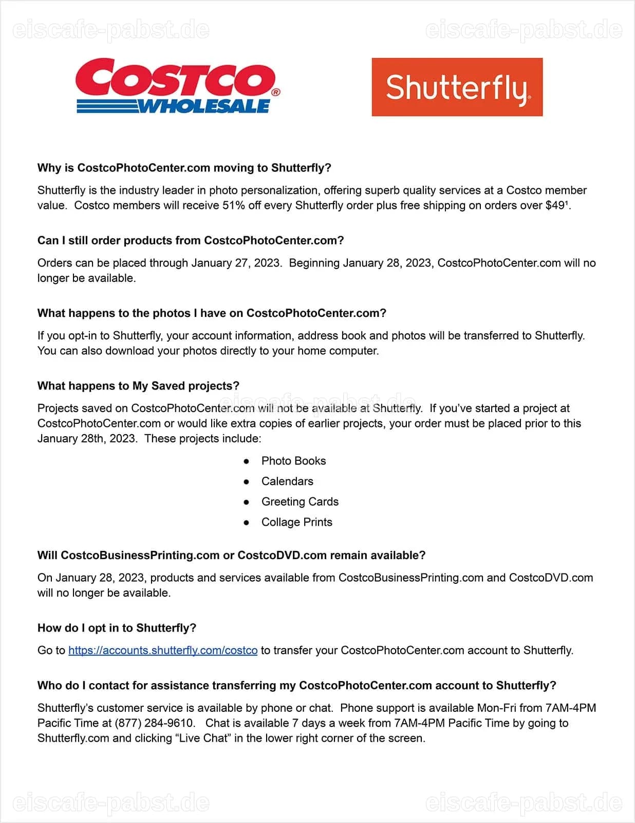 Costco has ended this online service without notice