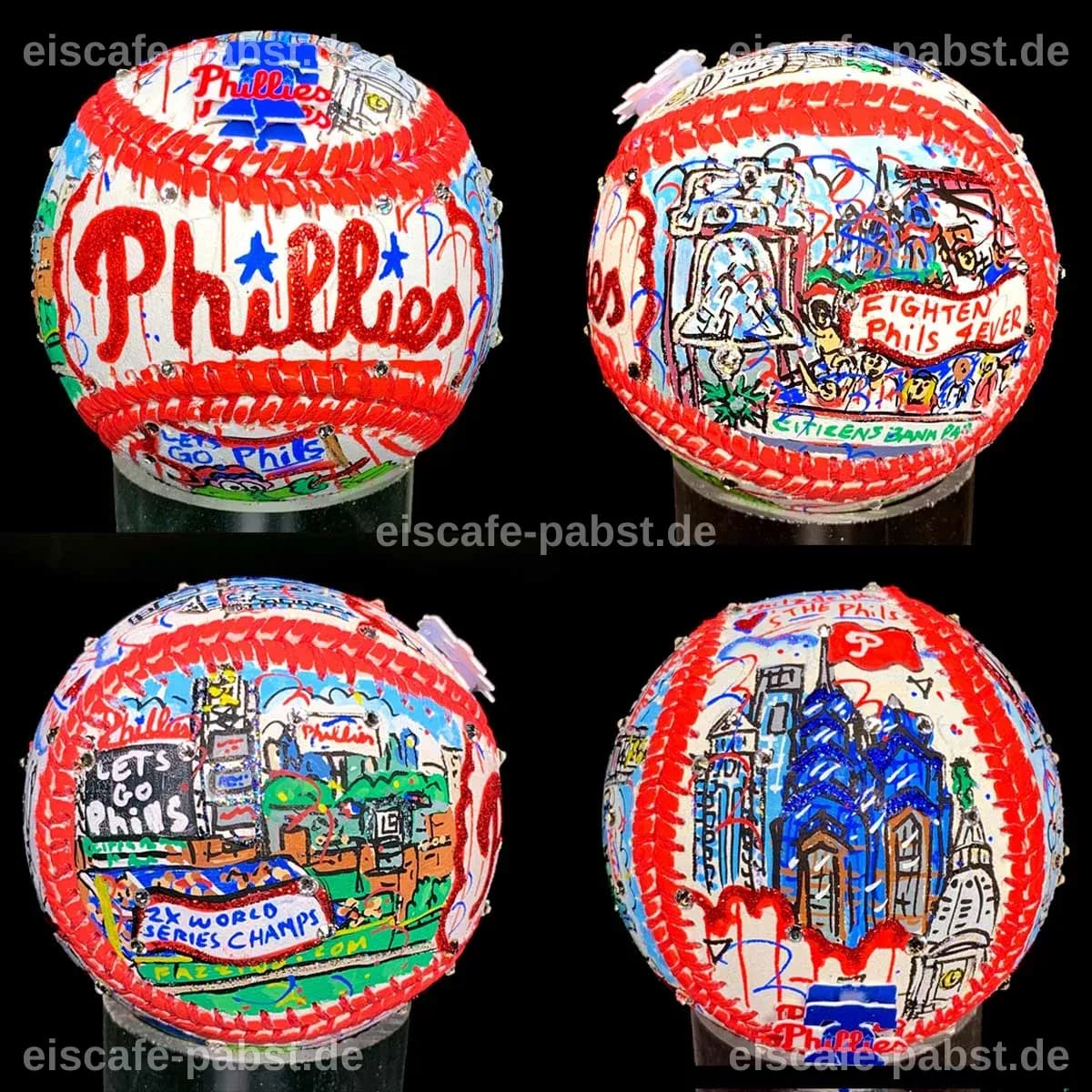 Einzigartige Kunstwerke ehren Phillies-All-Stars im Rahmen von 'Bells Across PA'