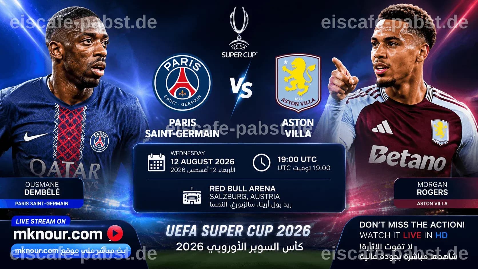 UEFA Super Cup - Paris Saint-Germain vs. Aston Villa heute live im Ticker: PSG will ersten Saison-Titel - Liveticker - Eurosport