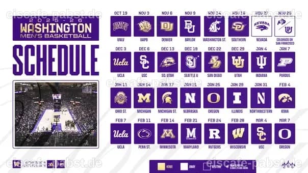 2026 Washington basketball non-conference schedule has different look